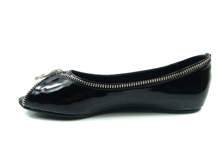 Alexander McQueen Leather zip Flat Shoes Black