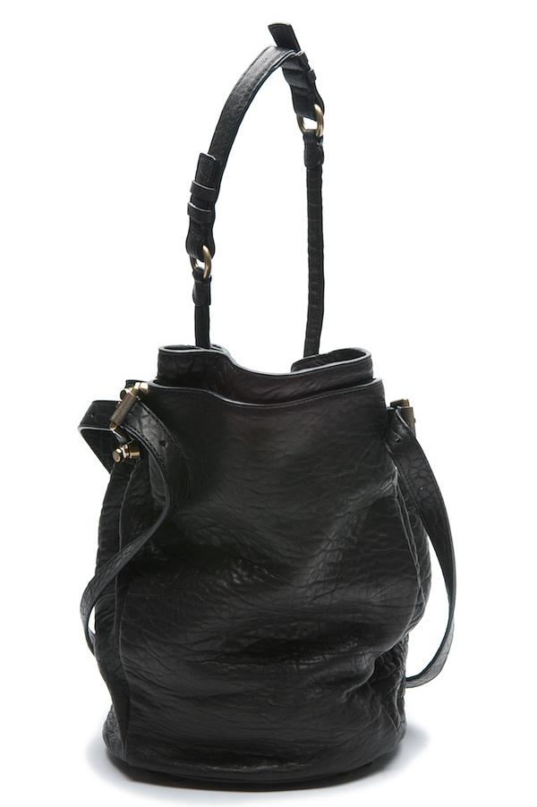 Alexander Wang Diego Studded Buckle Shoulder Bag Black