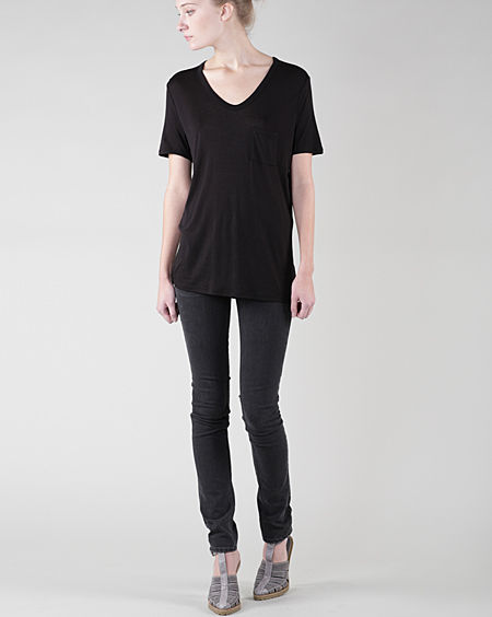 Alexander Wang Classic T-Shirt with Pocket (Black)