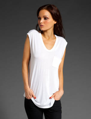 Alexander Wang Classic T-Shirt with Pocket (White)