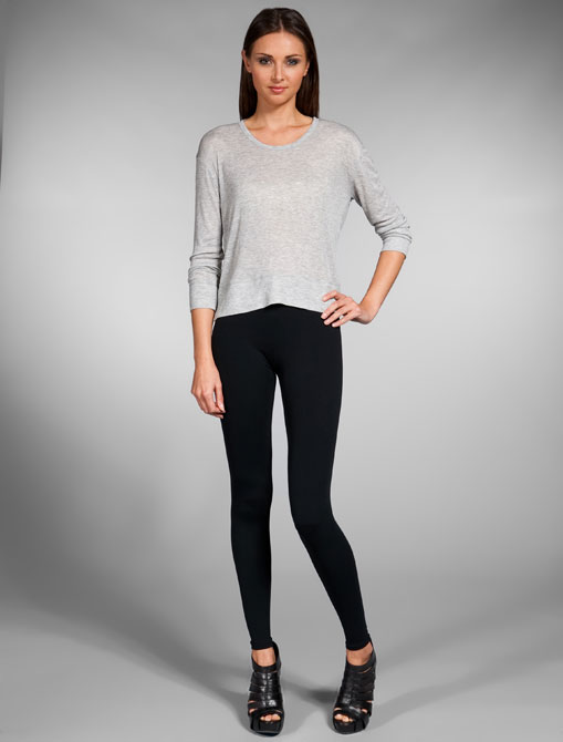 Alexander Wang Cowl Back Crop Rugloos Longsleeve T-shirts