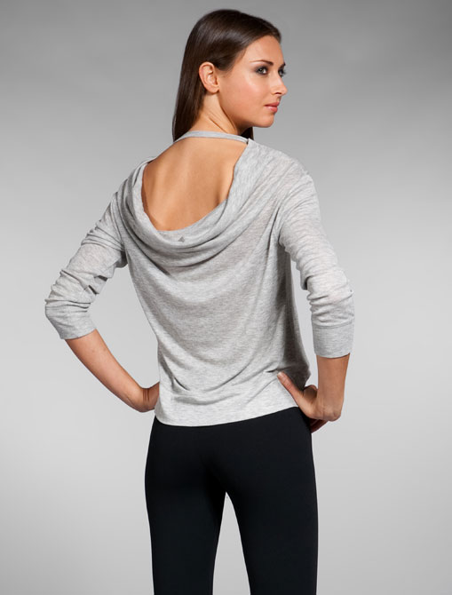 Alexander Wang Cowl Back Crop Rugloos Longsleeve T-shirts