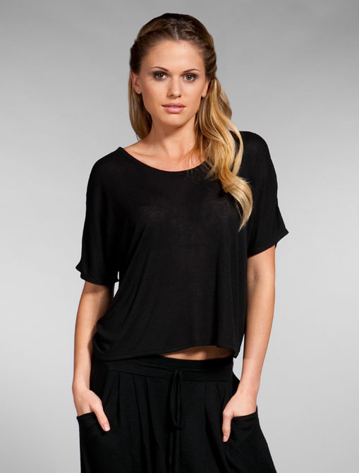 Alexander Wang Cut-Out Crop T-shirts T