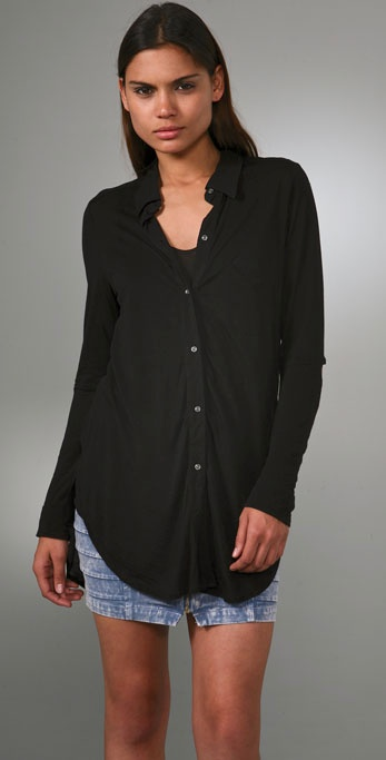 Charlotte Ronson Tied Boyfriend Shirt