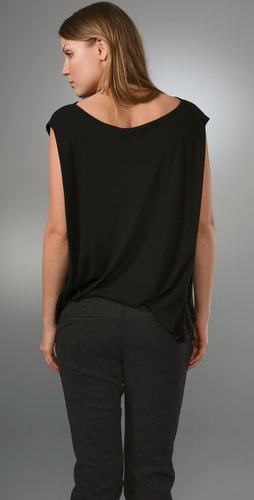 Alexander Wang Boat Neck Tee with Capelet