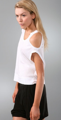 Alexander Wang Tee with Shoulder Cutouts
