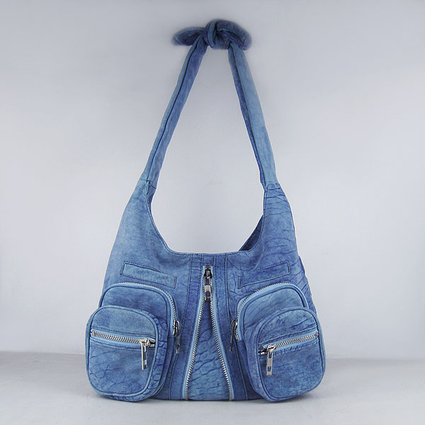 Alexander Wang Donna Zipper Hobo Shoulder Bag earth Blue