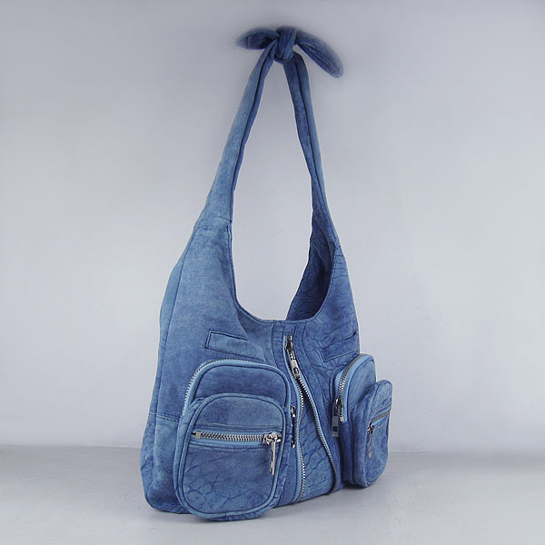 Alexander Wang Donna Zipper Hobo Shoulder Bag earth Blue