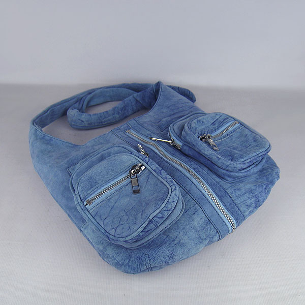Alexander Wang Donna Zipper Hobo Shoulder Bag earth Blue