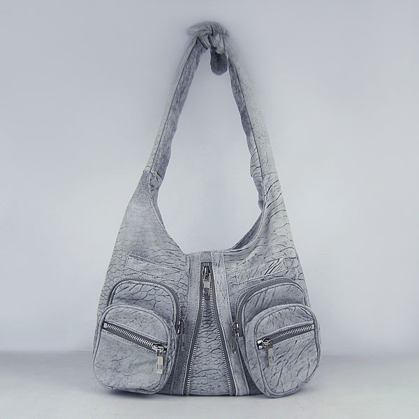 Alexander Wang Donna Zipper Hobo Shoulder Bag Gray