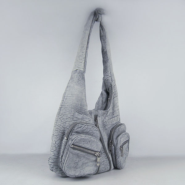 Alexander Wang Donna Zipper Hobo Shoulder Bag Gray