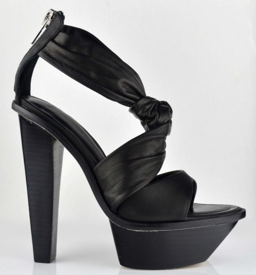 Alexander Wang Jannifer Mod Black Calfskin Thick Awl Heel Black