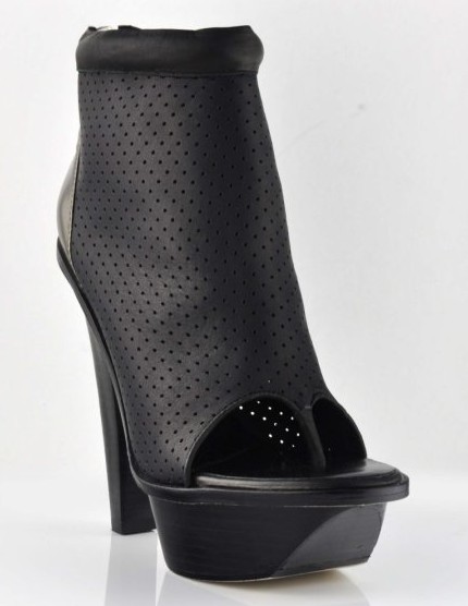 Alexander Wang Jannifer Mod Black Surface Awl Heel