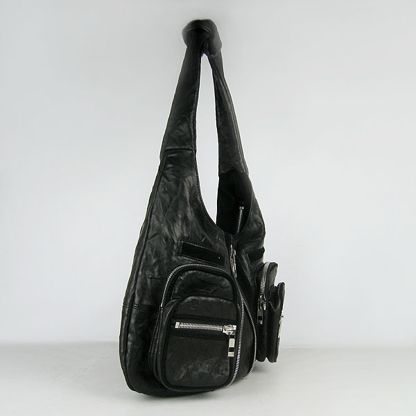 Alexander Wang Donna Zipper Hobo Shoulder Bag Black