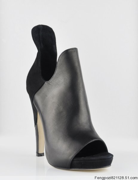 Alexander Wang Devon Open Toe Sude Booties Black