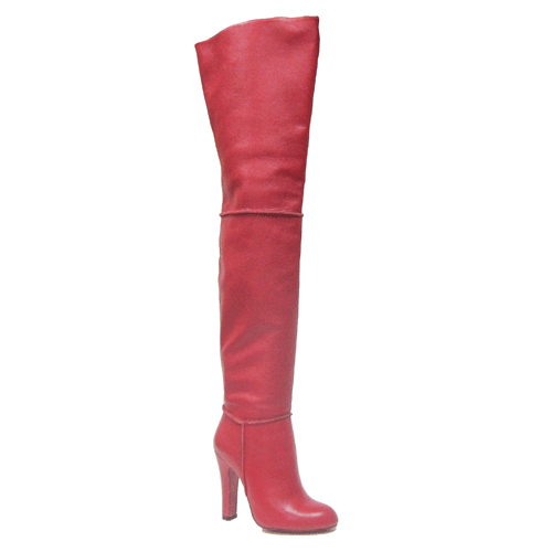 christian louboutin over-the-knee boots (red)