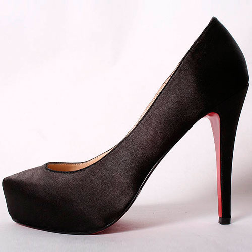 Christian Louboutin Rolando Hidden-Platform Pump Black Satin