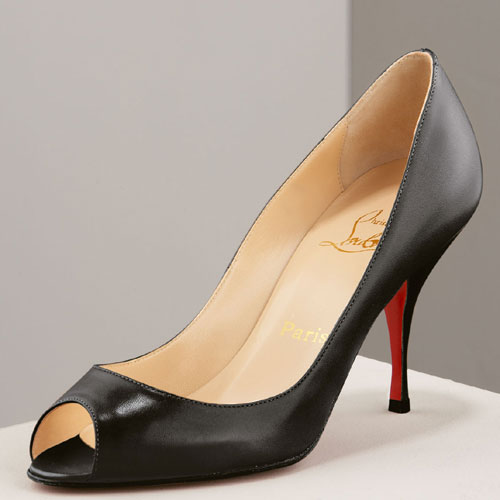 Christian Louboutin peep toe Yopi pumps black