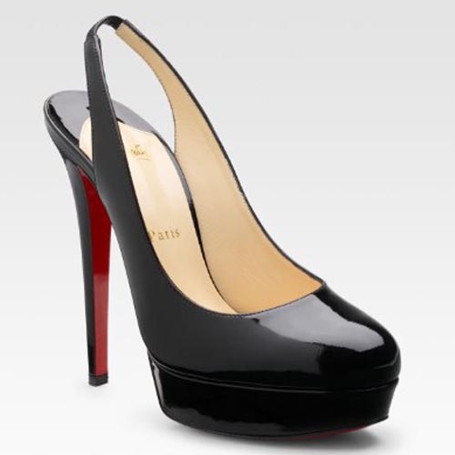 Christian Louboutin Bianca Patent Leather Slingbacks black