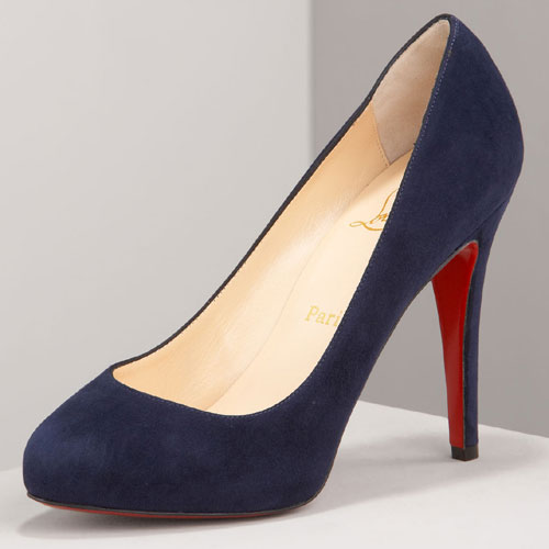 Christian Louboutin Delic Suede Pump navy