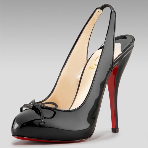 Christian Louboutin Slingback Bow Pump black