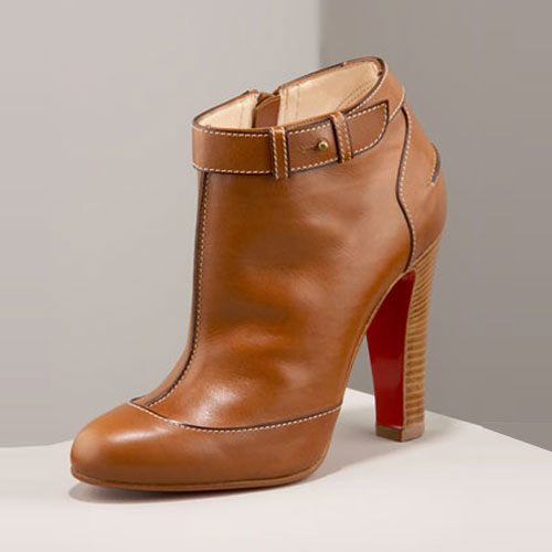 Christian Louboutin Brown calf leather Bootie