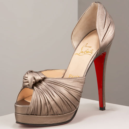 Christian Louboutin Alta Nodo d'Orsay Pewter metallic