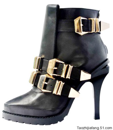 Alexander Wang Buckled leather ankle boots