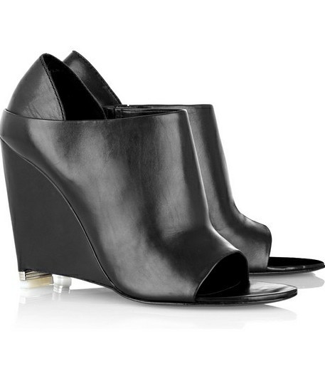 Alexander Wang Alla peep-toe wedges-BLACK