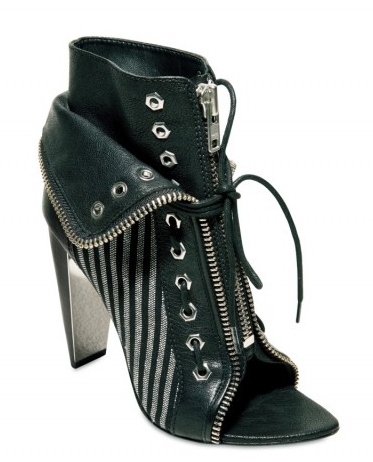 Alexander Wang Freja Laced Zip Boot Stiletto stripe