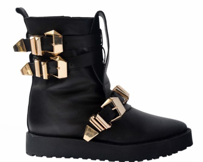 ALEXANDER WANG - FRANKIE CREEPER COMBAT STYLE LOW BOOTS