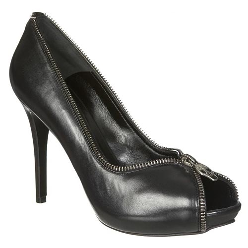 Alexander Mcqueen Black Peep-toe Pumps