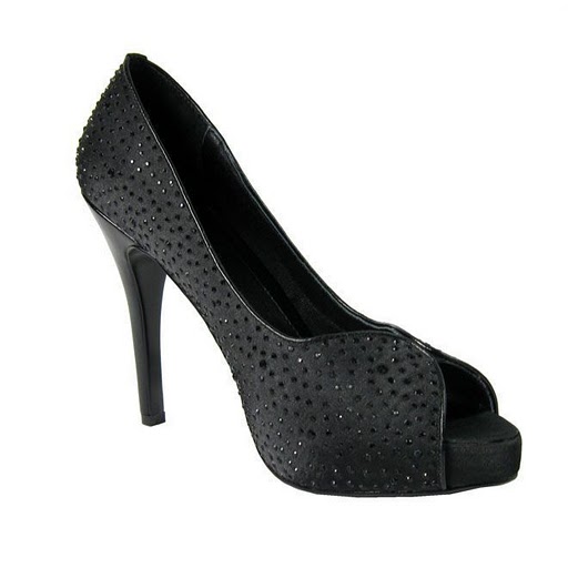 Alexander Mcqueen swarovski peep toe pumps black