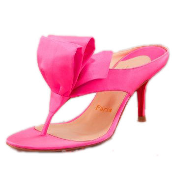 Christian Louboutin Satin Tulip Thong Sandal Pink