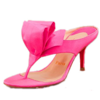 Christian Louboutin Satin Tulip Thong Sandal Pink