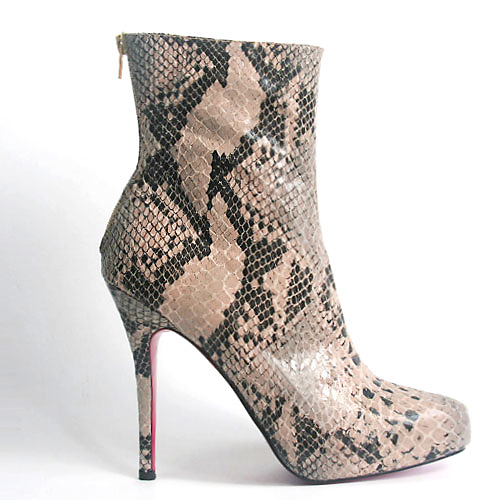 Christian Louboutin Alta Arielle A Talon Python Short Boots