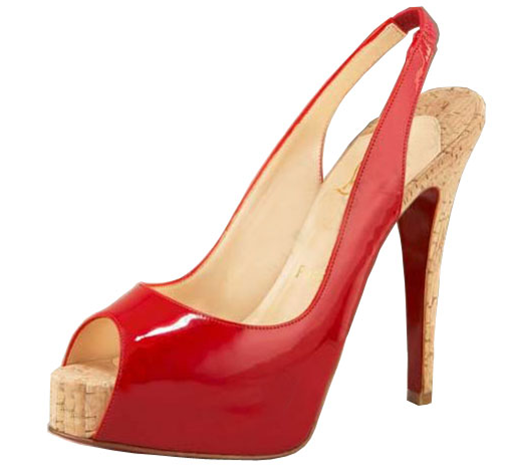 Christian Louboutin Cork Platform Pump Red