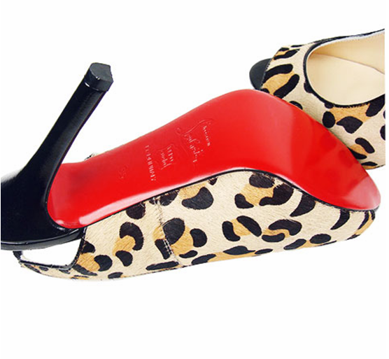 Christian Louboutin N. Prive fabric slingbacks leopard