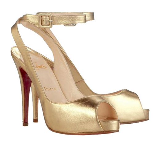 Christian Louboutin Privatita platform slingbacks Gold