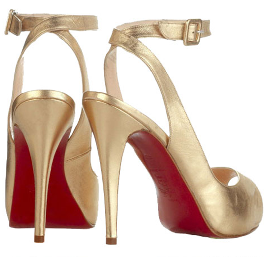 Christian Louboutin Privatita platform slingbacks Gold