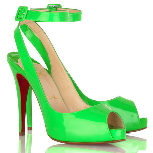 Christian Louboutin Privatita platform slingbacks Fluo green