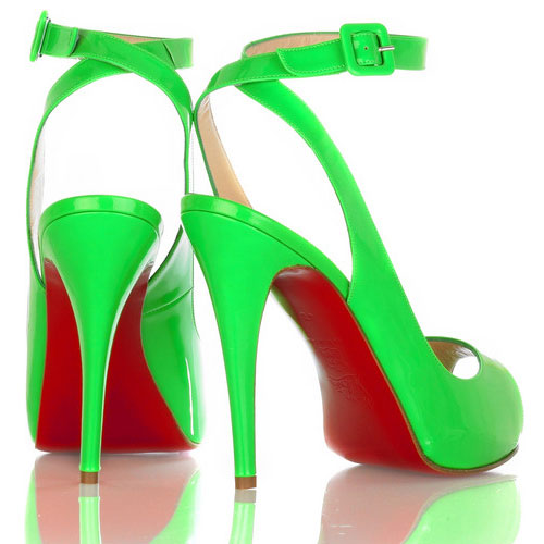 Christian Louboutin Privatita platform slingbacks Fluo green