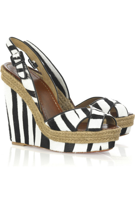 Christian Louboutin Tigresse Zebra Wedges