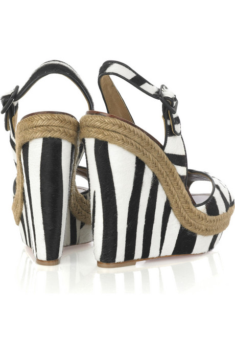 Christian Louboutin Tigresse Zebra Wedges