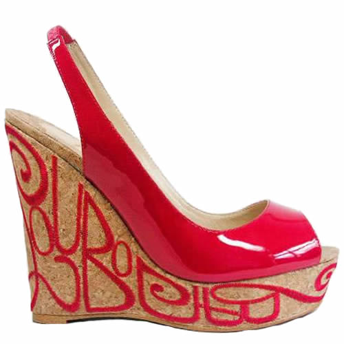 Christian Louboutin MARPOP Wedges Red