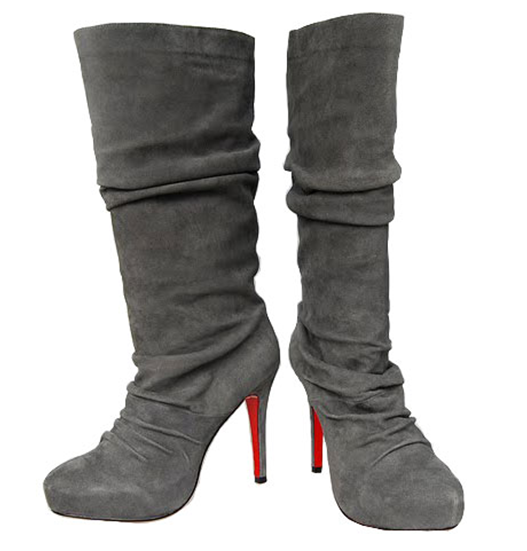 Christian Louboutin Velours Scrunch Boots