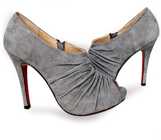 Christian Louboutin Ruched Ankle Boots