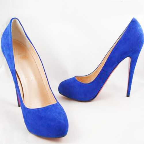 Christian Louboutin Decollete Suede Blue