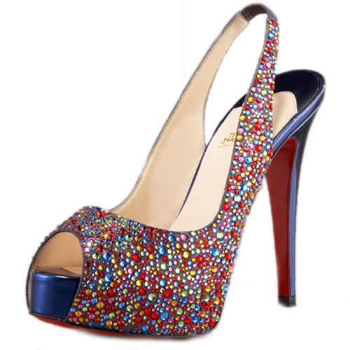 Christian Louboutin Glittered Platform Pump