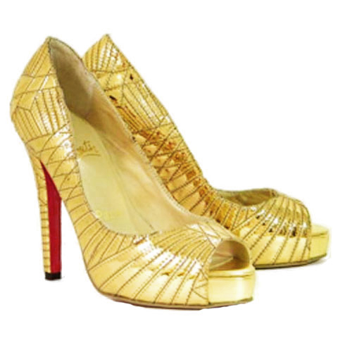 Christian Louboutin Mirrored Platform Pump light gold